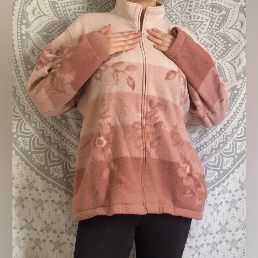 Vintage Pink Floral Design Jacket | Adeline by Alfred Dunner